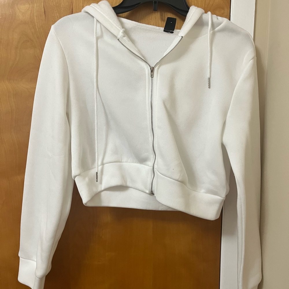 Cropped zip up jacket